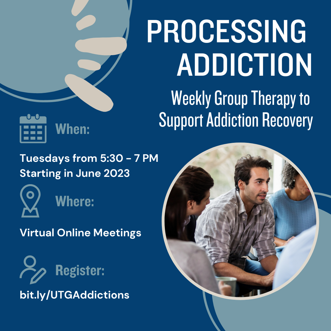 Processing Addiction weekly group announcement